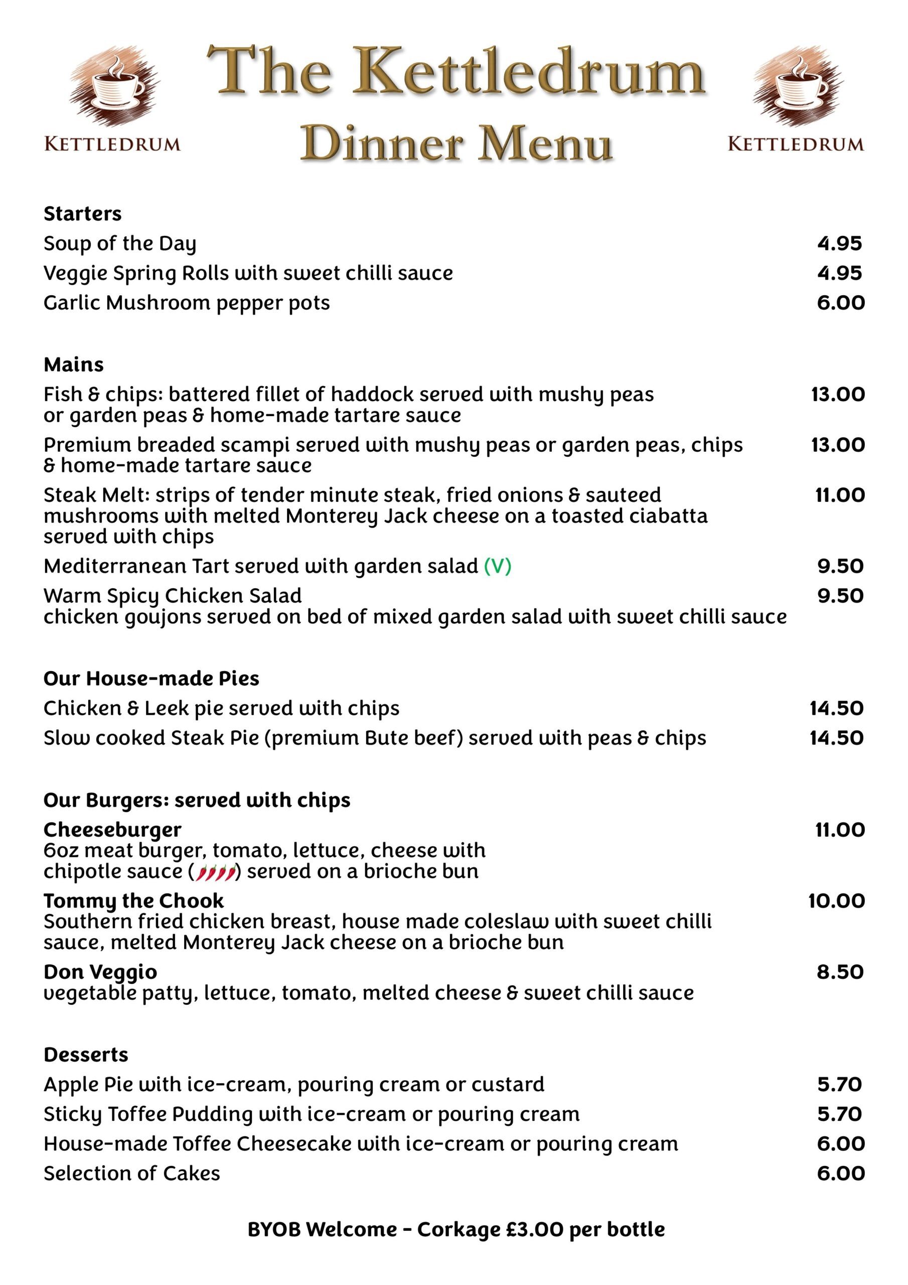 Home The Kettledrum Cafe Rothesay, Bute, Fish and chips, Bistro